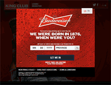 Tablet Screenshot of kingclub.budweiser.ca